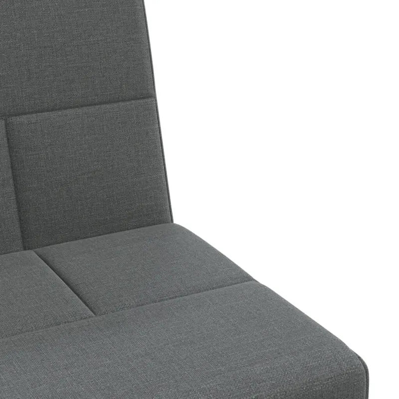 Sofá Cama en L Gris Oscuro, Convertible en 3 Posiciones, 2 Plazas