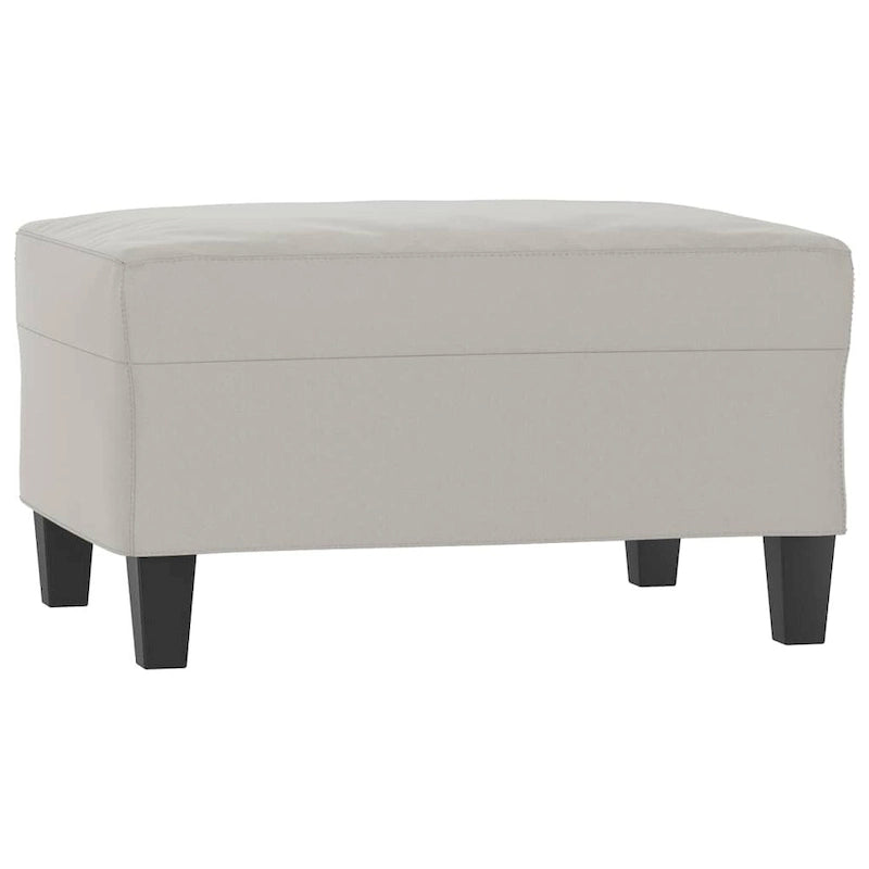 Sillón de Microfibra Gris Claro y Gris Oscuro / Sofá de 3 Plazas con Reposapiés, para 1-3 Personas