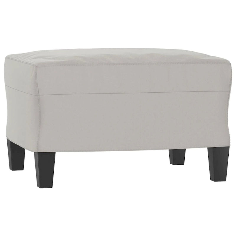 Sillón de Microfibra Gris Claro y Gris Oscuro / Sofá de 3 Plazas con Reposapiés, para 1-3 Personas
