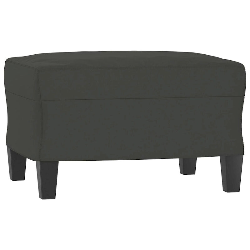 Sillón de Microfibra Gris Claro y Gris Oscuro / Sofá de 3 Plazas con Reposapiés, para 1-3 Personas
