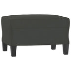 Sillón de Microfibra Gris Claro y Gris Oscuro / Sofá de 3 Plazas con Reposapiés, para 1-3 Personas