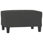 Sillón de Microfibra Gris Claro y Gris Oscuro / Sofá de 3 Plazas con Reposapiés, para 1-3 Personas