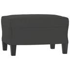 Sillón de Microfibra Gris Claro y Gris Oscuro / Sofá de 3 Plazas con Reposapiés, para 1-3 Personas