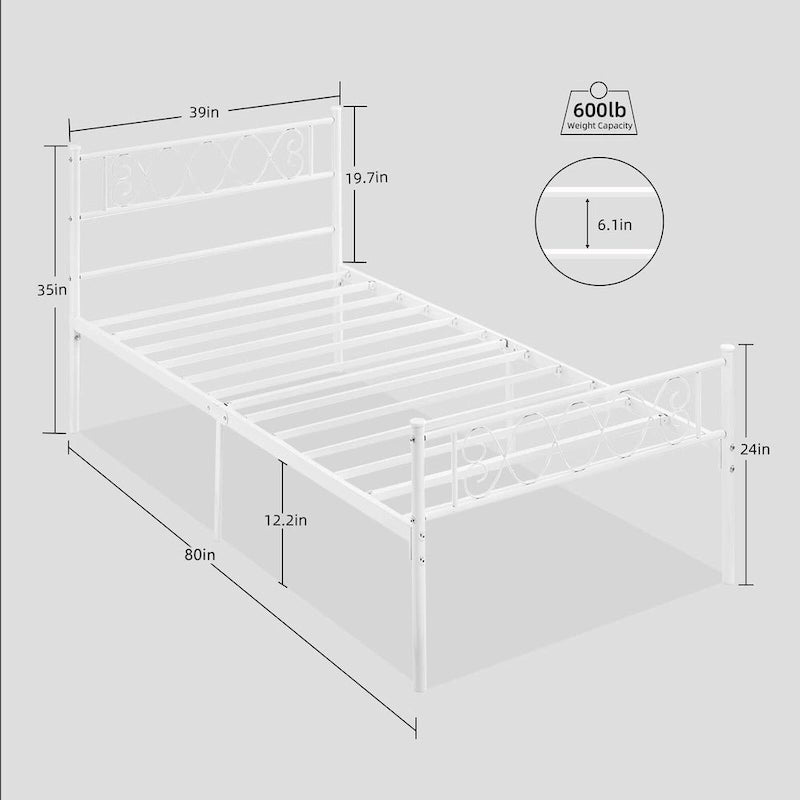 Cabecero de metal en forma de corazón negro/rosa/blanco | Individual / Matrimonial / Queen | Capacidad para 1-2 personas