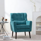 Sillón Acento Mid-Century con Cojín Lumbar, Asiento Individual, Varios Colores