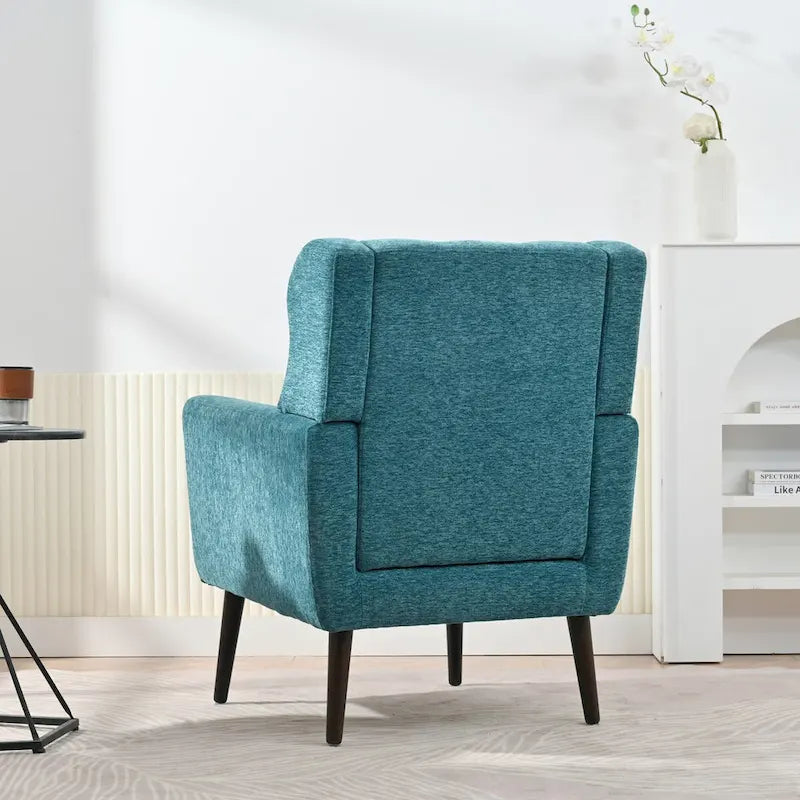 Sillón Acento Mid-Century con Cojín Lumbar, Asiento Individual, Varios Colores