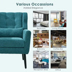 Sillón Acento Mid-Century con Cojín Lumbar, Asiento Individual, Varios Colores