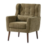 Sillón Acento Mid-Century con Cojín Lumbar, Asiento Individual, Varios Colores