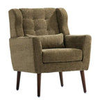 Sillón Acento Mid-Century con Cojín Lumbar, Asiento Individual, Varios Colores
