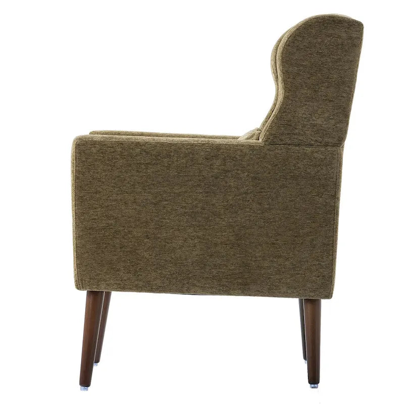 Sillón Acento Mid-Century con Cojín Lumbar, Asiento Individual, Varios Colores
