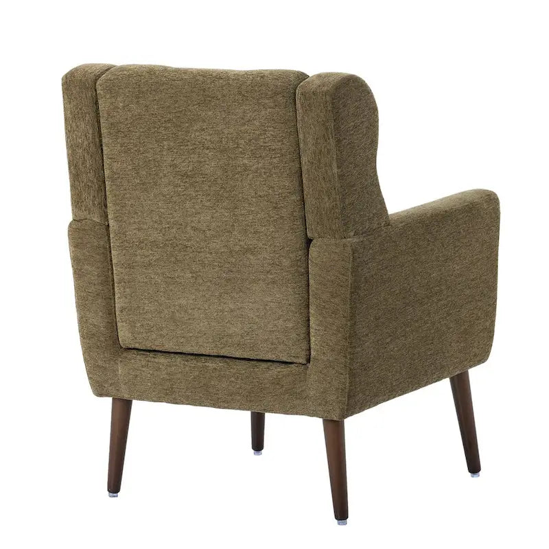 Sillón Acento Mid-Century con Cojín Lumbar, Asiento Individual, Varios Colores