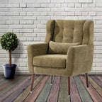 Sillón Acento Mid-Century con Cojín Lumbar, Asiento Individual, Varios Colores