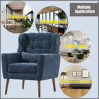 Sillón Acento Mid-Century con Cojín Lumbar, Asiento Individual, Varios Colores