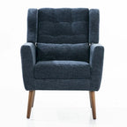 Sillón Acento Mid-Century con Cojín Lumbar, Asiento Individual, Varios Colores
