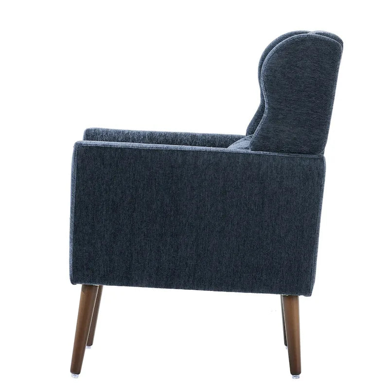 Sillón Acento Mid-Century con Cojín Lumbar, Asiento Individual, Varios Colores