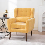 Sillón Acento Mid-Century con Cojín Lumbar, Asiento Individual, Varios Colores