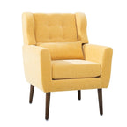 Sillón Acento Mid-Century con Cojín Lumbar, Asiento Individual, Varios Colores
