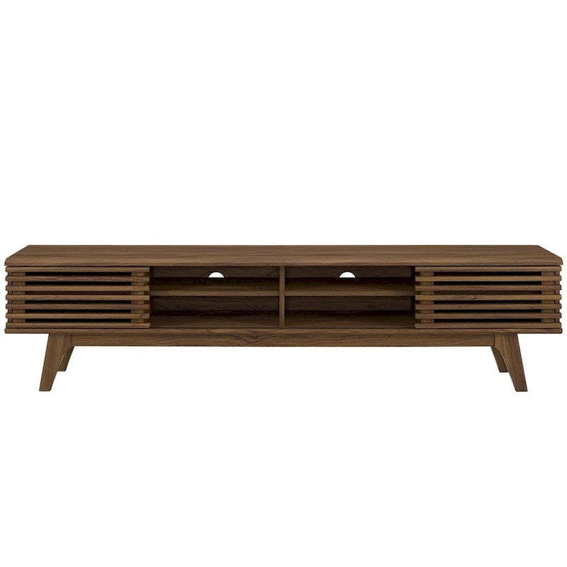 Mueble de TV Mid-Century de Nogal Marrón, 70", Individual