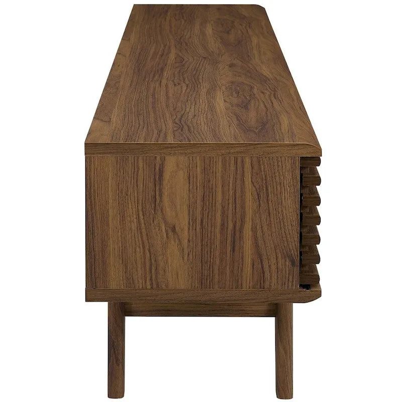 Mueble de TV Mid-Century de Nogal Marrón, 70", Individual