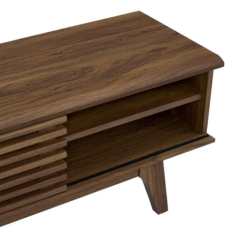 Mueble de TV Mid-Century de Nogal Marrón, 70", Individual