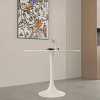 Negro / Nogal+Negro / Blanco, Mesa de comedor redonda con pedestal, 2-4 plazas
