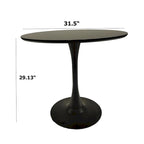 Negro / Nogal+Negro / Blanco, Mesa de comedor redonda con pedestal, 2-4 plazas