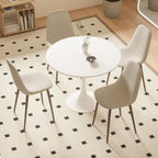 Negro / Nogal+Negro / Blanco, Mesa de comedor redonda con pedestal, 2-4 plazas