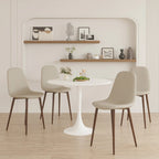 Negro / Nogal+Negro / Blanco, Mesa de comedor redonda con pedestal, 2-4 plazas
