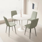 Negro / Nogal+Negro / Blanco, Mesa de comedor redonda con pedestal, 2-4 plazas