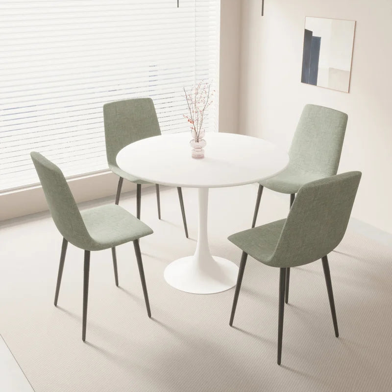 Negro / Nogal+Negro / Blanco, Mesa de comedor redonda con pedestal, 2-4 plazas