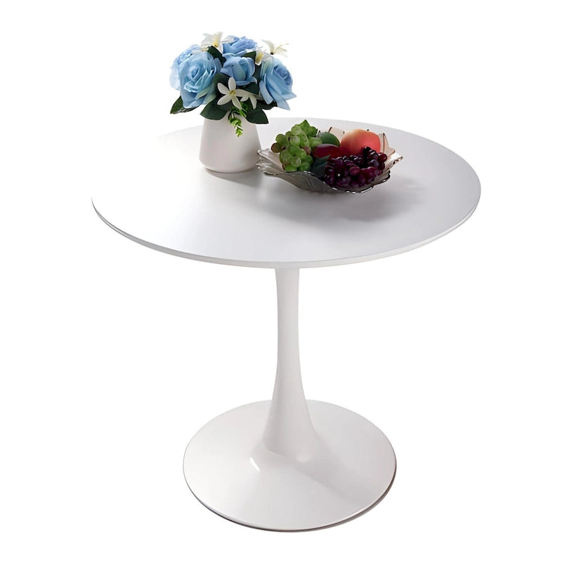 Negro / Nogal+Negro / Blanco, Mesa de comedor redonda con pedestal, 2-4 plazas