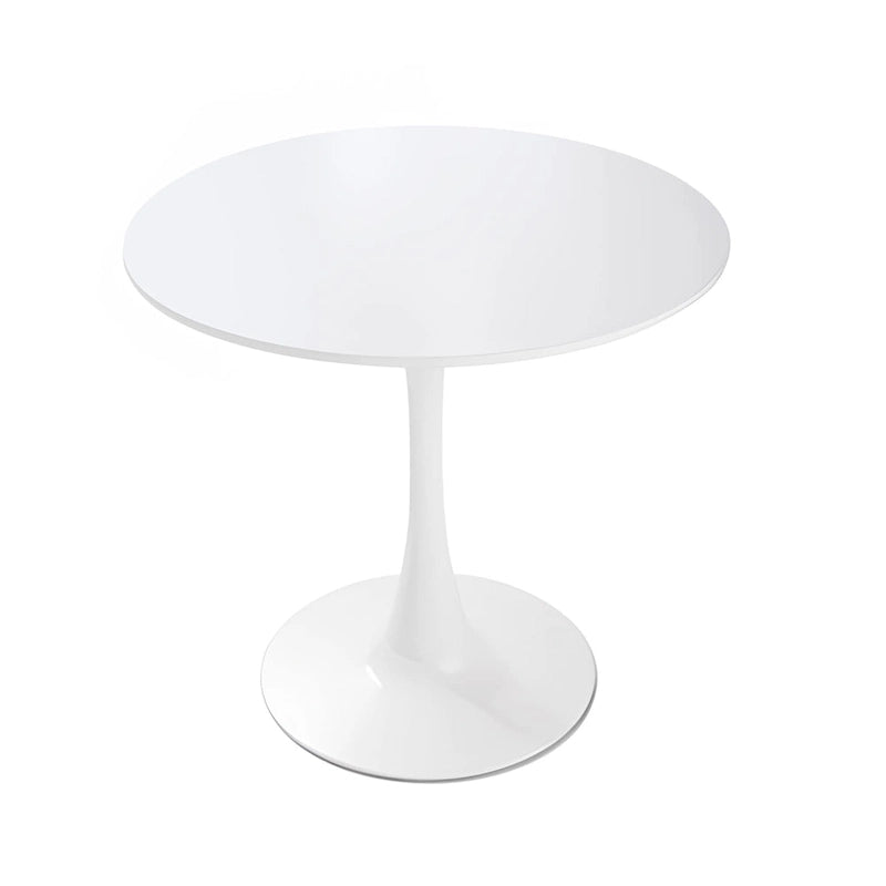 Negro / Nogal+Negro / Blanco, Mesa de comedor redonda con pedestal, 2-4 plazas