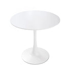 Negro / Nogal+Negro / Blanco, Mesa de comedor redonda con pedestal, 2-4 plazas
