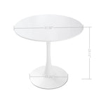 Negro / Nogal+Negro / Blanco, Mesa de comedor redonda con pedestal, 2-4 plazas
