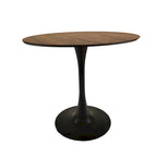 Negro / Nogal+Negro / Blanco, Mesa de comedor redonda con pedestal, 2-4 plazas