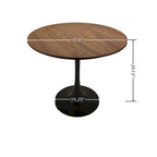 Negro / Nogal+Negro / Blanco, Mesa de comedor redonda con pedestal, 2-4 plazas