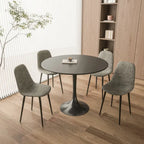 Negro / Nogal+Negro / Blanco, Mesa de comedor redonda con pedestal, 2-4 plazas