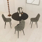 Negro / Nogal+Negro / Blanco, Mesa de comedor redonda con pedestal, 2-4 plazas