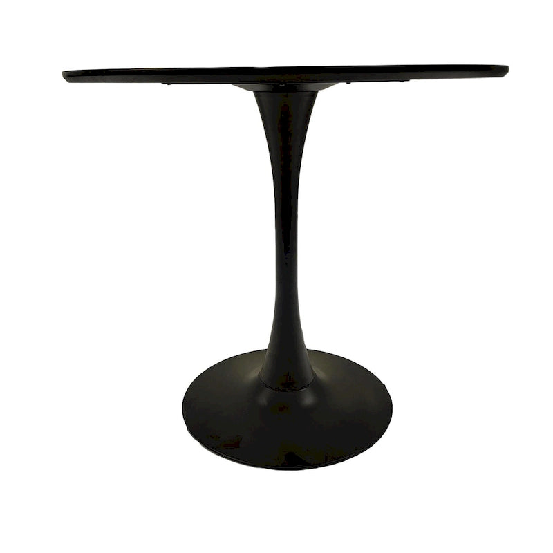 Negro / Nogal+Negro / Blanco, Mesa de comedor redonda con pedestal, 2-4 plazas