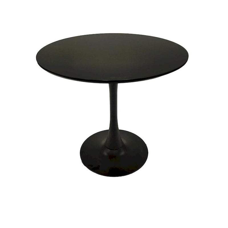 Negro / Nogal+Negro / Blanco, Mesa de comedor redonda con pedestal, 2-4 plazas