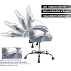 Silla de juegos de cuero PU estilo de carreras – Altura ajustable, un solo asiento (naranja / gris / rosa / azul / negro / transparente / morado)