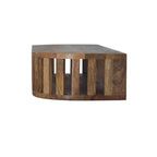 Consola de pared de roble marrón, estilo flotante, para 1 persona