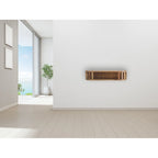Consola de pared de roble marrón, estilo flotante, para 1 persona