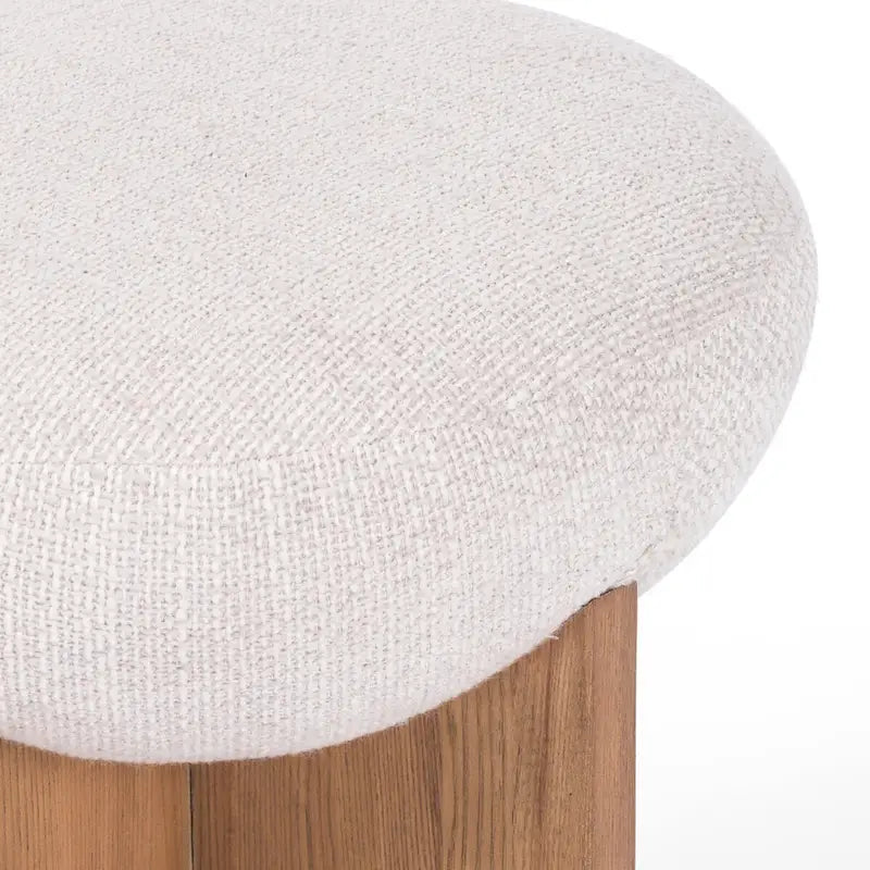 Puf otomano Wheat Drum con base en X, asiento individual