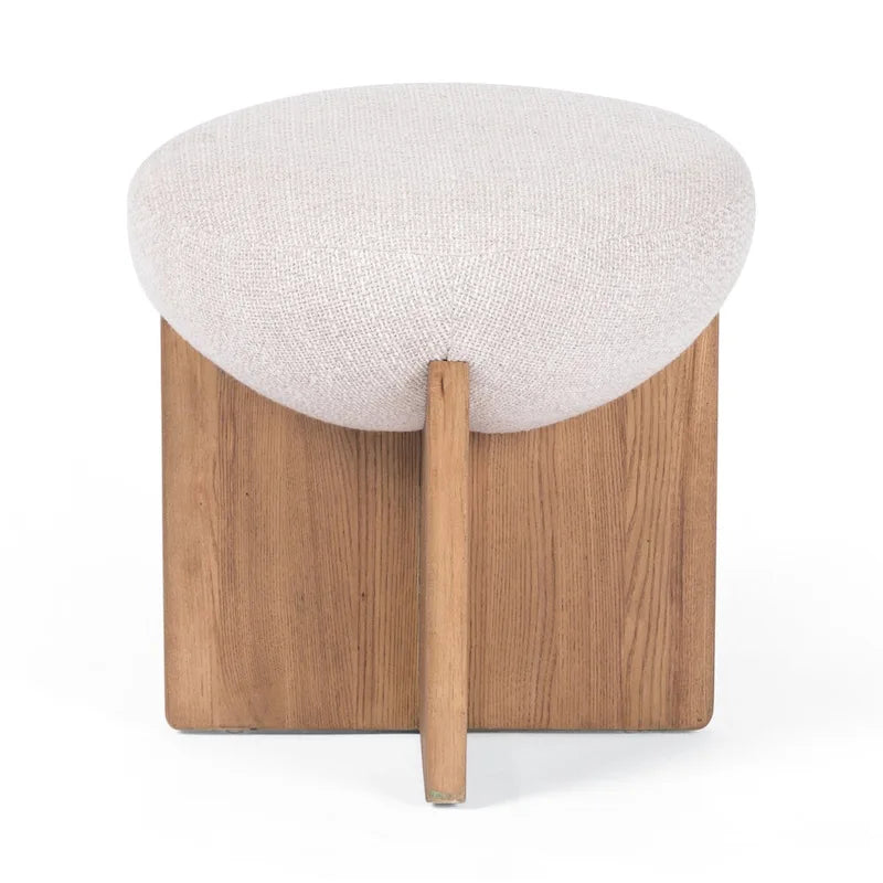Puf otomano Wheat Drum con base en X, asiento individual