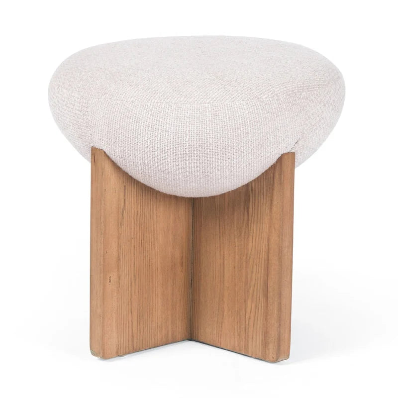 Puf otomano Wheat Drum con base en X, asiento individual