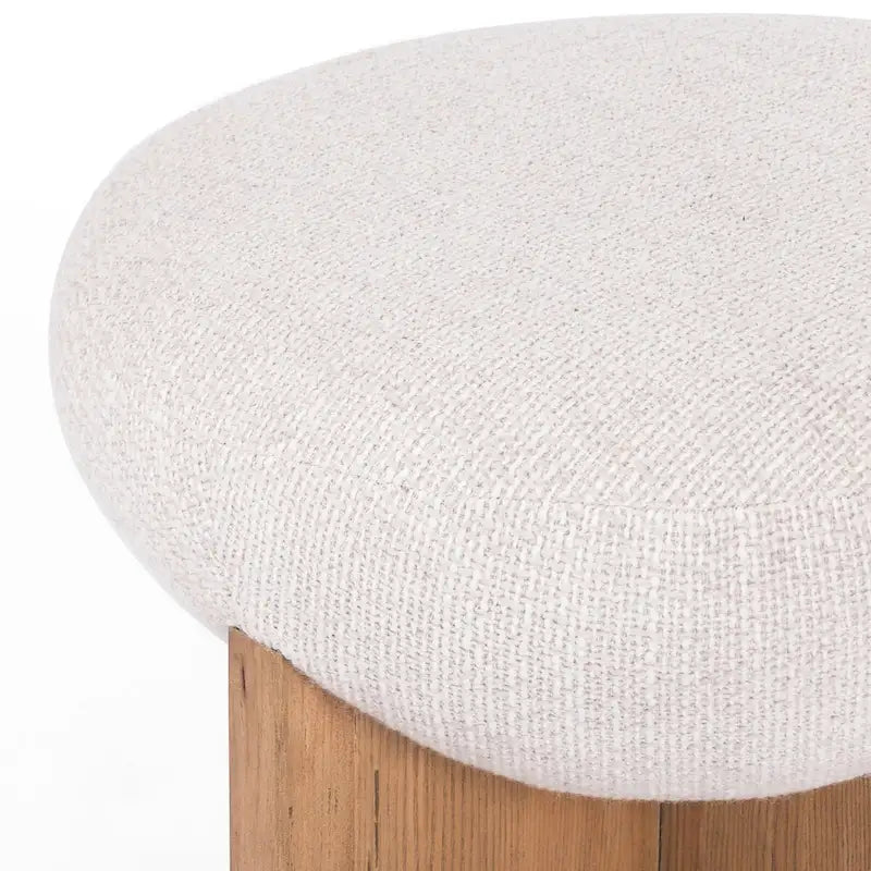 Puf otomano Wheat Drum con base en X, asiento individual
