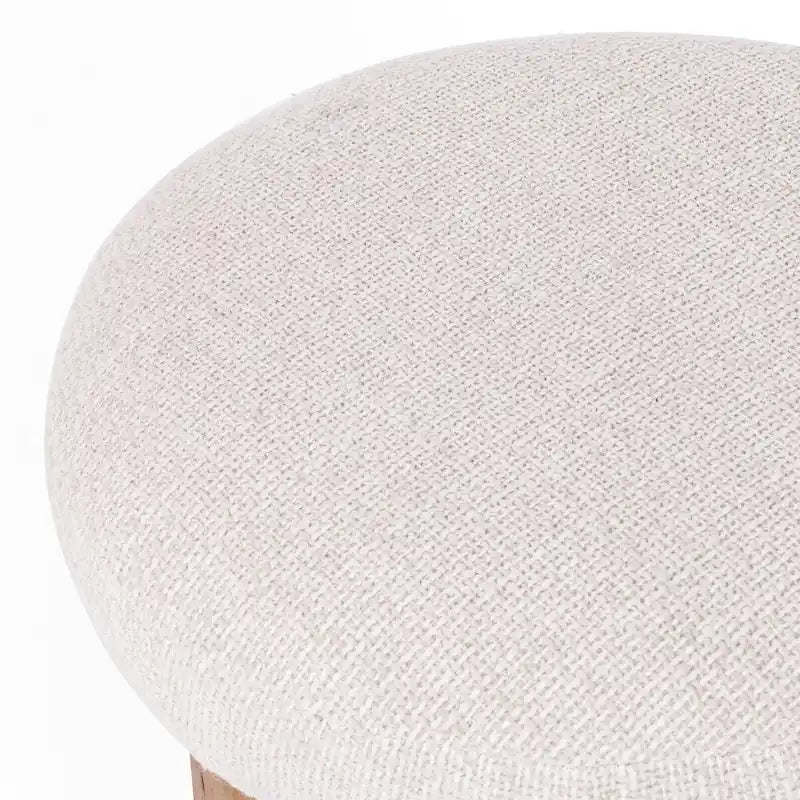 Puf otomano Wheat Drum con base en X, asiento individual