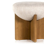 Puf otomano Wheat Drum con base en X, asiento individual