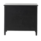 Armario de ratán negro con puerta, 3 cajones + 1 puerta, montaje para 1 persona